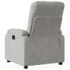 Sillón reclinable tela de microfibra gris claro 3