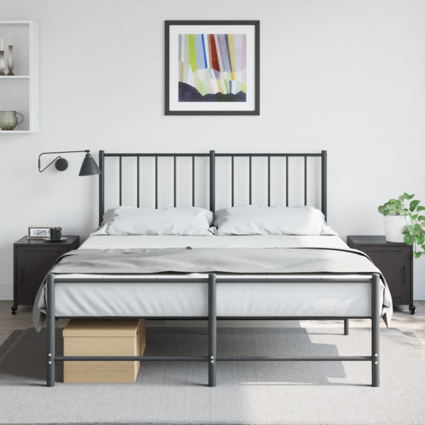 Mesas de cabeceira 2 pcs 36x39x43.5 cm aço preto M 3