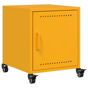 Mesa de cabeceira 36x39x43.5 cm aço amarelo mostarda H