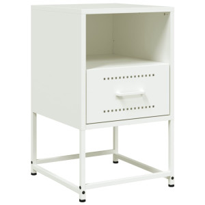 Mesa de cabeceira 36x39x60.5 cm aço branco H