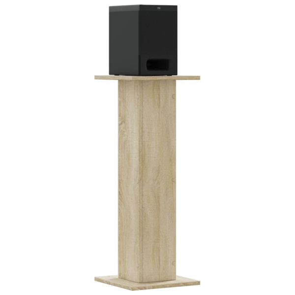 Soportes altavoces 2 uds madera roble Sonoma 30x30x80 cm M 3