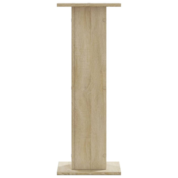 Soportes altavoces 2 uds madera roble Sonoma 30x30x80 cm M 5