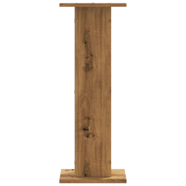 Soportes altavoces 2 uds madera roble artesano 30x30x80 cm M 4