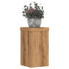 Soportes de plantas 2 uds madera roble artisian 10x10x18 cm 3