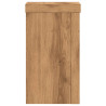 Soportes de plantas 2 uds madera roble artisian 10x10x18 cm 5
