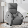 Sillón eléctrico reclinable elevable tela microfibra gris 1