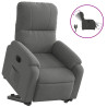 Sillón eléctrico reclinable elevable tela microfibra gris 2