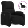 Sillón reclinable eléctrico tela de microfibra negro 2