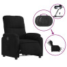 Sillón reclinable eléctrico tela de microfibra negro 5