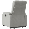 Sillón reclinable elevable tela de microfibra gris claro 4