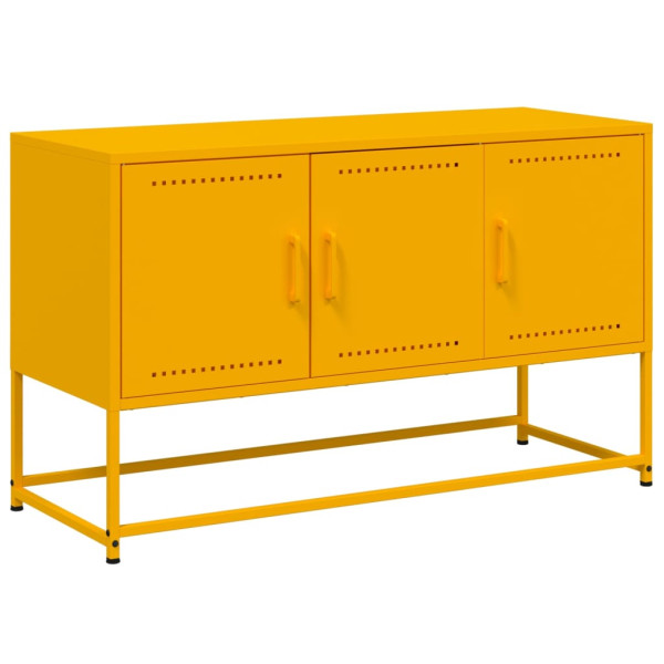 Mueble para TV de acero amarillo mostaza 100.5x39x60.5 cm M 2