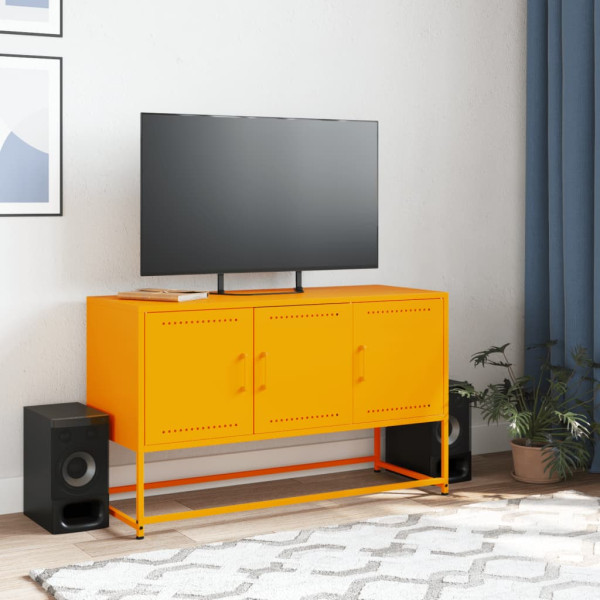 Mueble para TV de acero amarillo mostaza 100.5x39x60.5 cm M 3