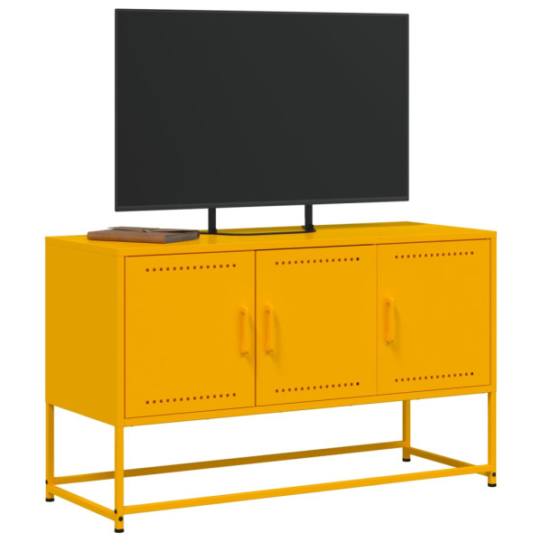 Móvel de TV 100.5x39x60.5 cm aço amarelo mostarda M 4