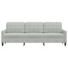 Sofá de 3 plazas terciopelo gris claro 210 cm 4