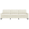 Sofá de 3 plazas terciopelo color crema 210 cm 4
