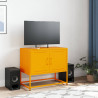 Mueble para TV de acero amarillo mostaza 68.5x39x60.5 cm 3
