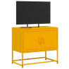 Mueble para TV de acero amarillo mostaza 68.5x39x60.5 cm 4