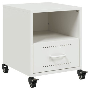 Mesa de cabeceira 36x39x43.5 cm aço branco H
