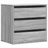 Cajonera de esquina madera ingeniería gris Sonoma 60x41x58 cm 2