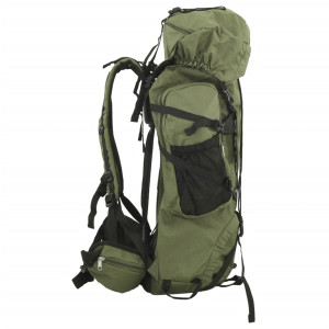 Mochila de senderismo tela oxford verde militar 60 l H