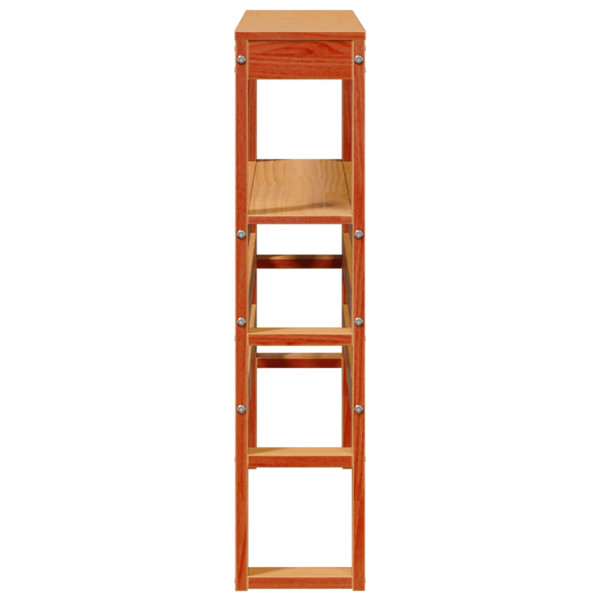 Cabecero de cama con estantes madera maciza pino marrón 75 cm M 5