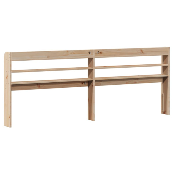 Cabecero de cama con estantes madera maciza de pino 180 cm M 5