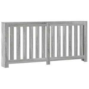 Cubierta de radiador madera ingeniería gris Sonoma 175x20x82 cm H