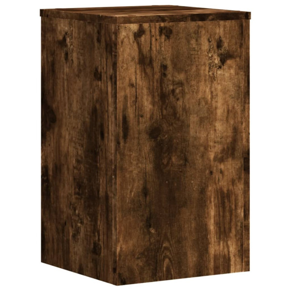 Soportes de plantas 2 uds madera roble ahumado 30x30x50 cm M 4
