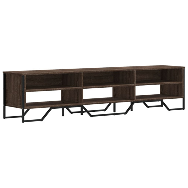 Mueble de TV madera de ingeniería roble marrón 180x34x41 cm M 2