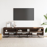 Mueble de TV madera de ingeniería roble marrón 180x34x41 cm 3