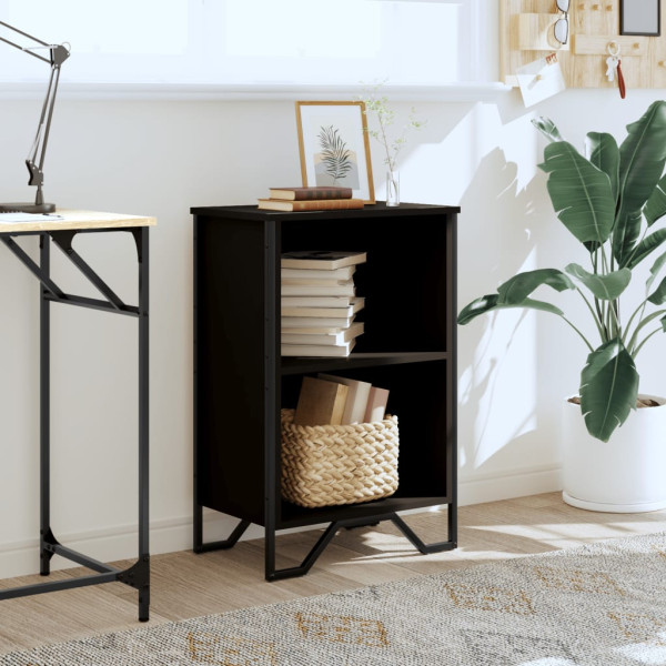 Estantería madera de ingeniería negro 50x31x74.5 cm M 3