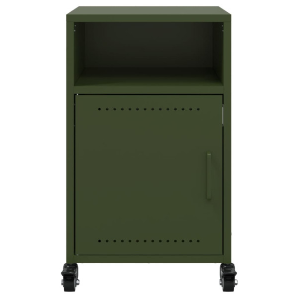 Mesas de cabeceira 2 pcs 36x39x59 cm aço verde-azeitona M 5