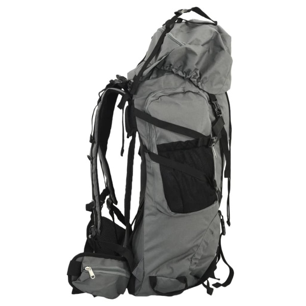 Mochila para caminhadas 60 L tecido oxford cinzento M 2