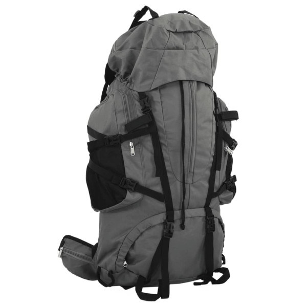 Mochila de senderismo tela oxford gris 80 l D