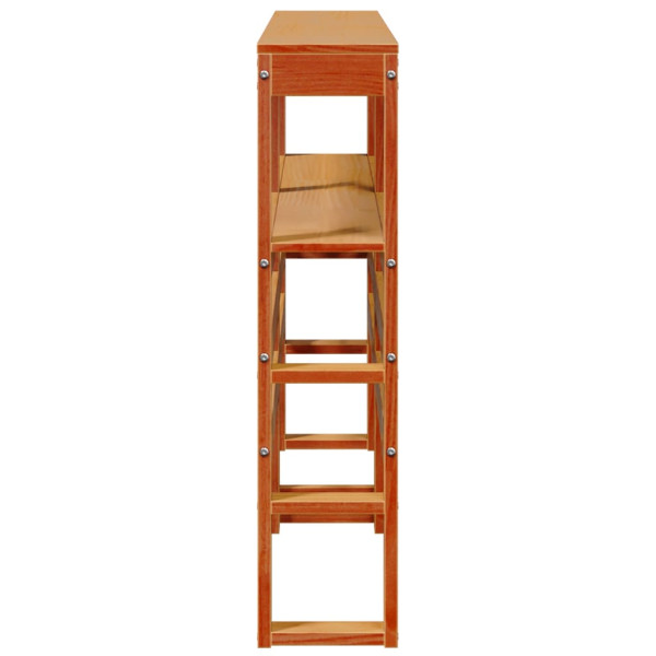 Cabeceira com prateleiras 160 cm pinho maciço castanho-mel M 5