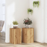 Soportes de plantas 2 uds madera roble artisian 30x30x50 cm 1