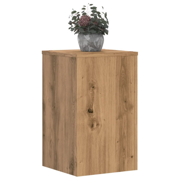 Soportes de plantas 2 uds madera roble artisian 30x30x50 cm M 3