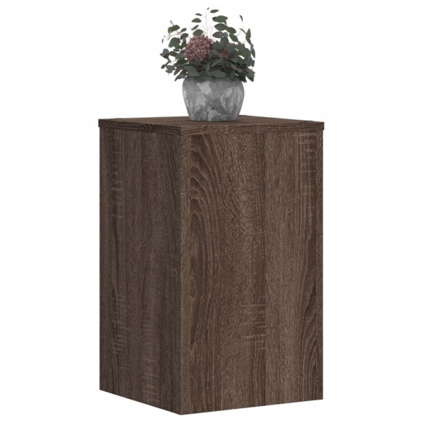 Soportes de plantas 2 uds madera marrón roble 30x30x50 cm M 3