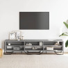 Mueble de TV madera de ingeniería gris Sonoma 180x34x41 cm 3