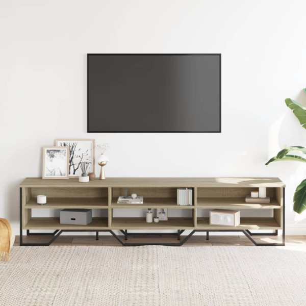 Mueble de TV madera de ingeniería roble Sonoma 180x34x41 cm M 3
