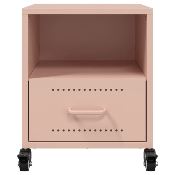 Mesas de cabeceira 2 pcs 36x39x43.5 cm aço rosa M 5