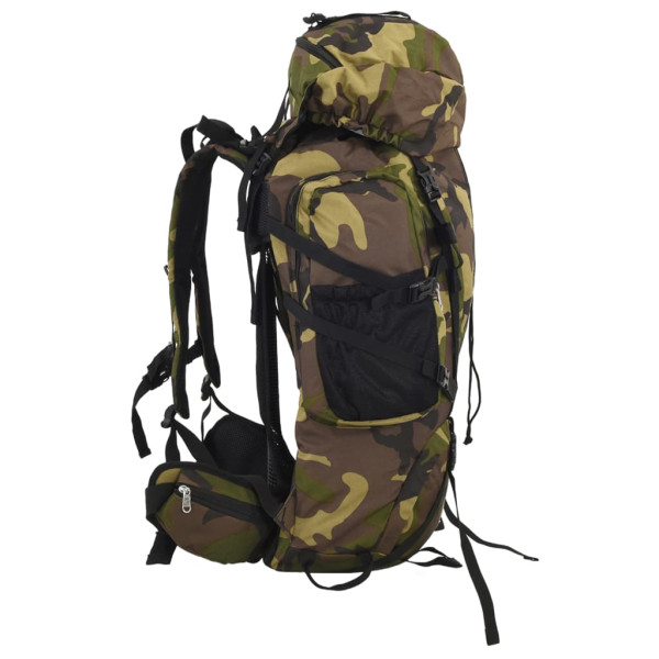 Mochila de senderismo tela oxford verde camuflaje 80 l M 2