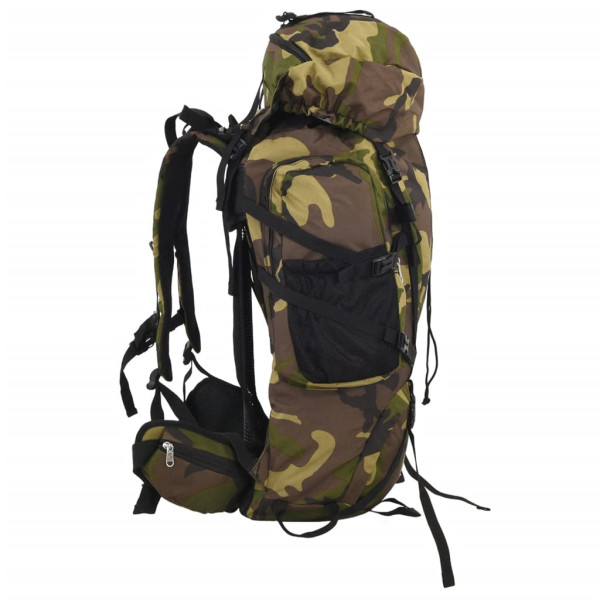 Mochila para caminhadas 60 L tecido oxford camuflagem verde M 2