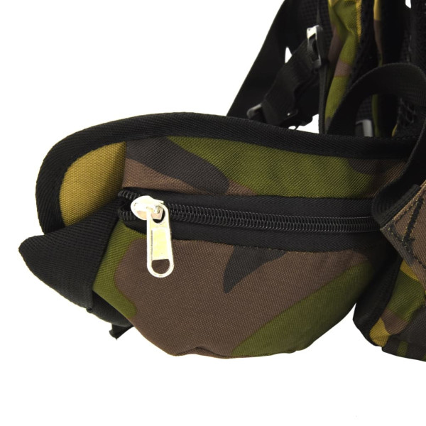 Mochila para caminhadas 100 L tecido oxford camuflagem verde M 5