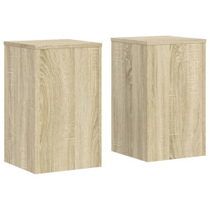 Soportes de plantas 2 uds madera roble Sonoma 30x30x50 cm H