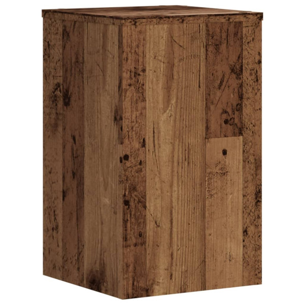 Soportes de plantas 2 uds madera roble envejecido 30x30x50 cm M 4