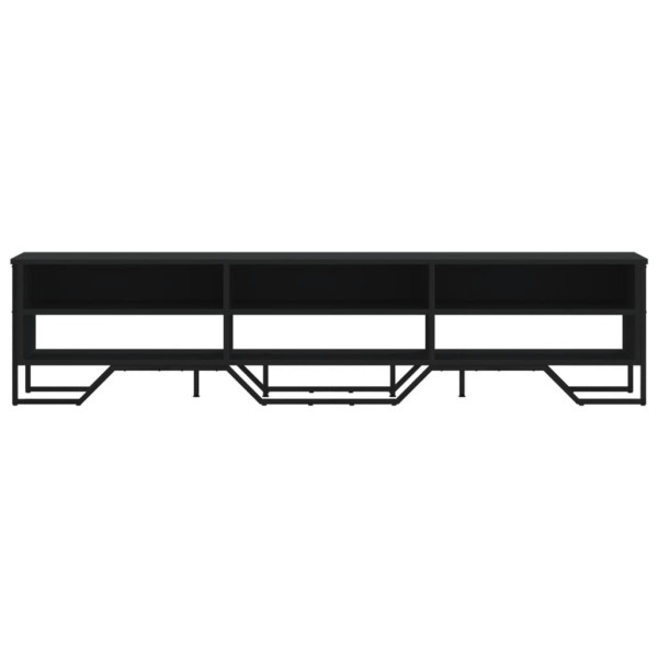 Mueble de TV madera de ingeniería negro 180x34x41 cm M 4