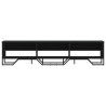 Mueble de TV madera de ingeniería negro 180x34x41 cm 4