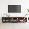 Mueble de TV madera de ingeniería roble ahumado 180x34x41 cm 3