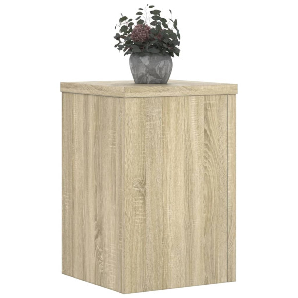 Soportes de plantas 2 uds madera roble Sonoma 25x25x35 cm M 3